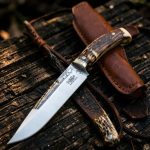 Fixed-Blade Hunting Knife with Sheath 1